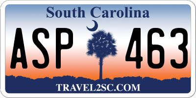 SC license plate ASP463