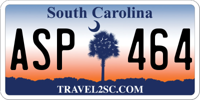 SC license plate ASP464