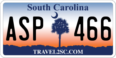 SC license plate ASP466