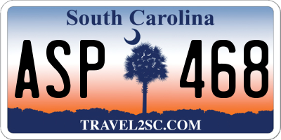 SC license plate ASP468