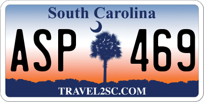 SC license plate ASP469