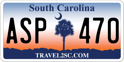 SC license plate ASP470