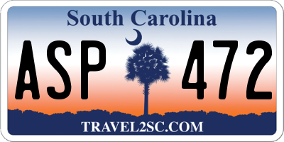 SC license plate ASP472