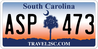 SC license plate ASP473