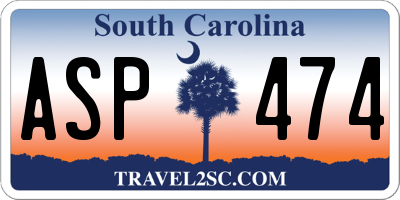 SC license plate ASP474