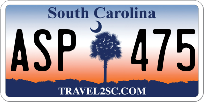 SC license plate ASP475