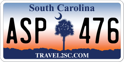 SC license plate ASP476