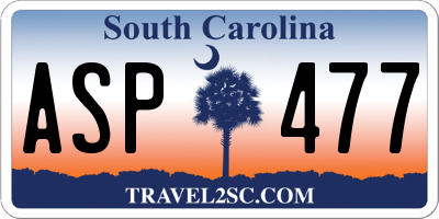 SC license plate ASP477