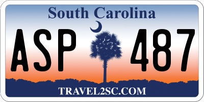 SC license plate ASP487