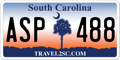 SC license plate ASP488