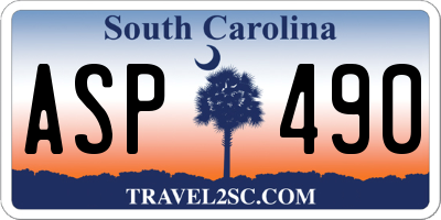SC license plate ASP490