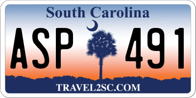 SC license plate ASP491