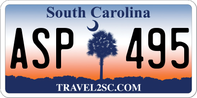 SC license plate ASP495