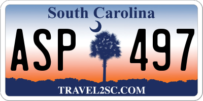 SC license plate ASP497