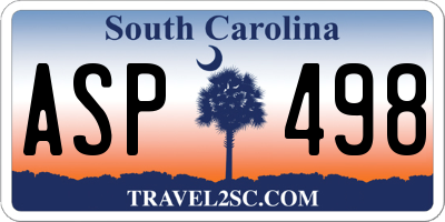 SC license plate ASP498