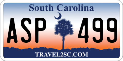 SC license plate ASP499