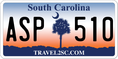SC license plate ASP510