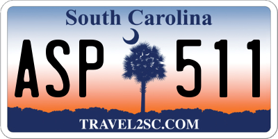 SC license plate ASP511
