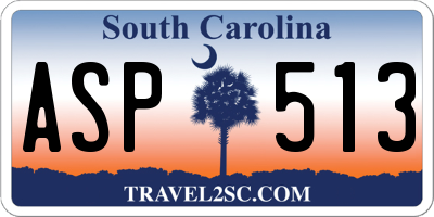 SC license plate ASP513