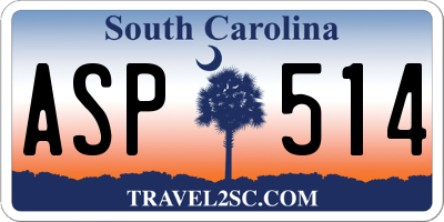 SC license plate ASP514