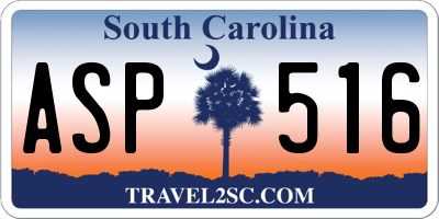SC license plate ASP516