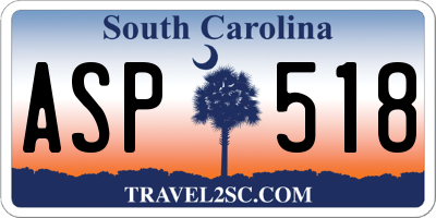 SC license plate ASP518