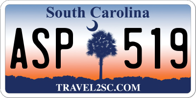 SC license plate ASP519