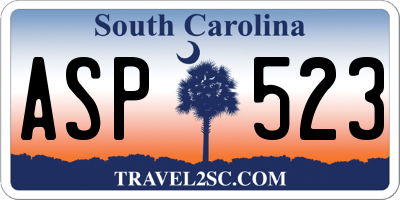 SC license plate ASP523