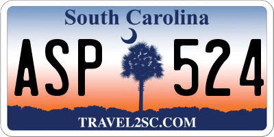 SC license plate ASP524