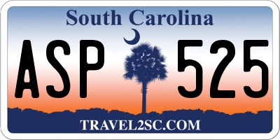 SC license plate ASP525