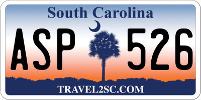 SC license plate ASP526