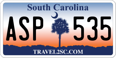 SC license plate ASP535