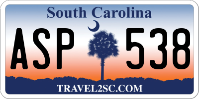 SC license plate ASP538