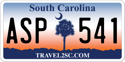 SC license plate ASP541