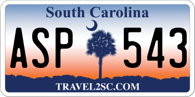 SC license plate ASP543