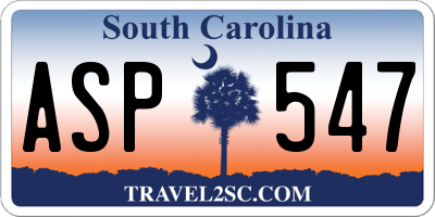 SC license plate ASP547