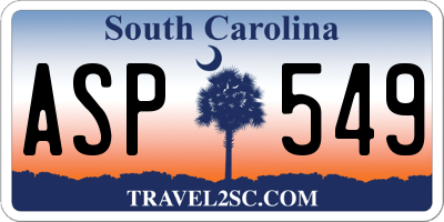 SC license plate ASP549