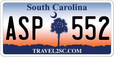 SC license plate ASP552