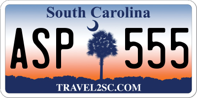 SC license plate ASP555