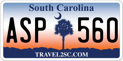 SC license plate ASP560