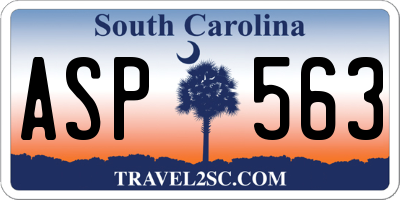 SC license plate ASP563