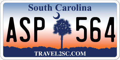 SC license plate ASP564
