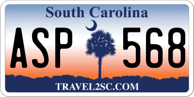 SC license plate ASP568