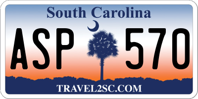 SC license plate ASP570