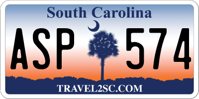 SC license plate ASP574