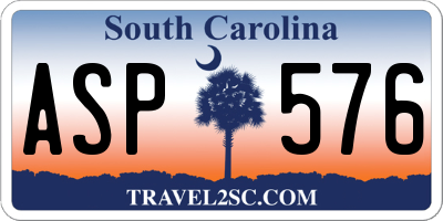 SC license plate ASP576