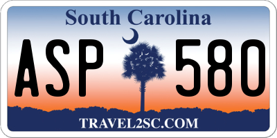 SC license plate ASP580