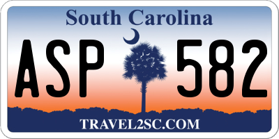 SC license plate ASP582