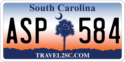 SC license plate ASP584