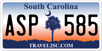 SC license plate ASP585
